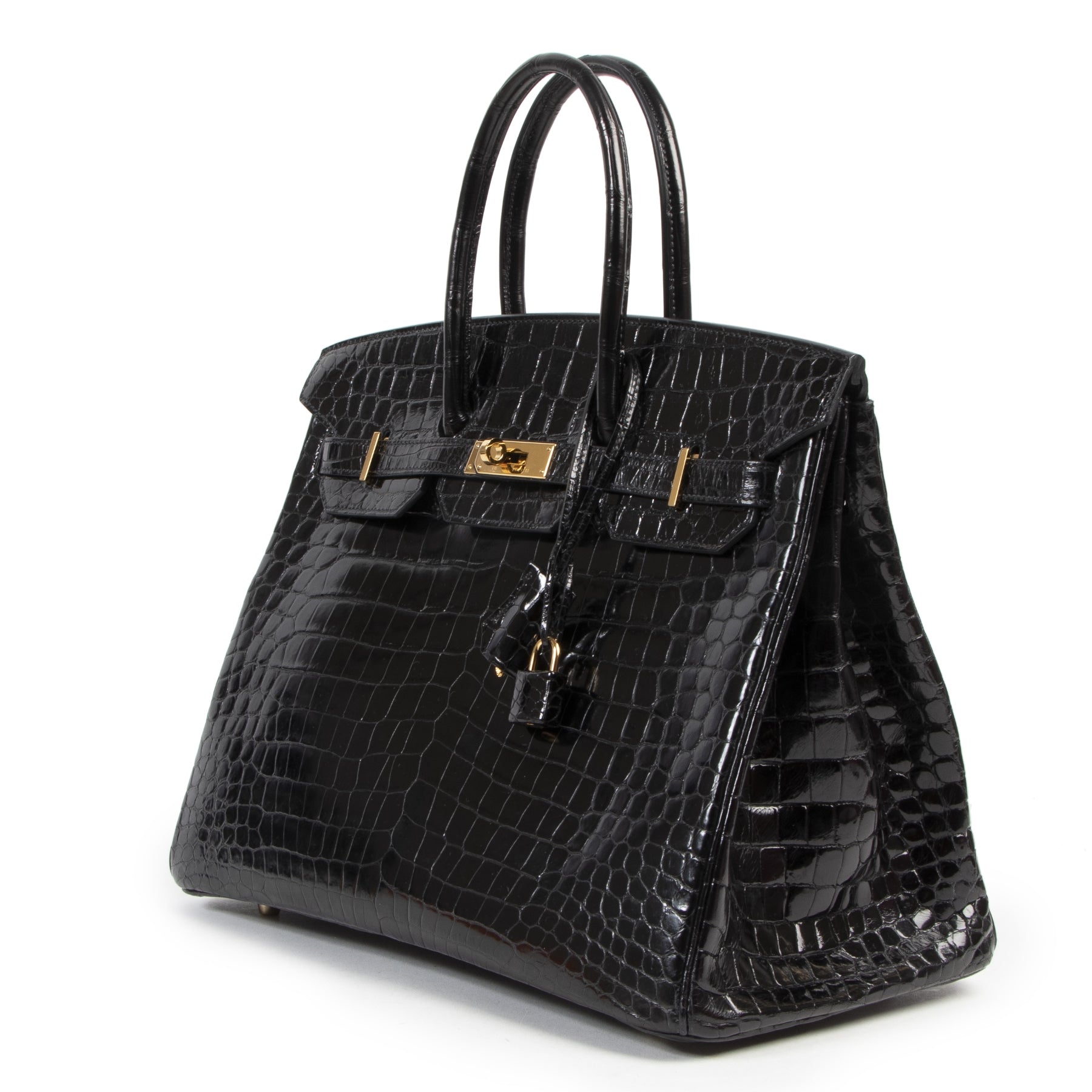 Hermès Birkin 35 Crocodile Porosus Black GHW