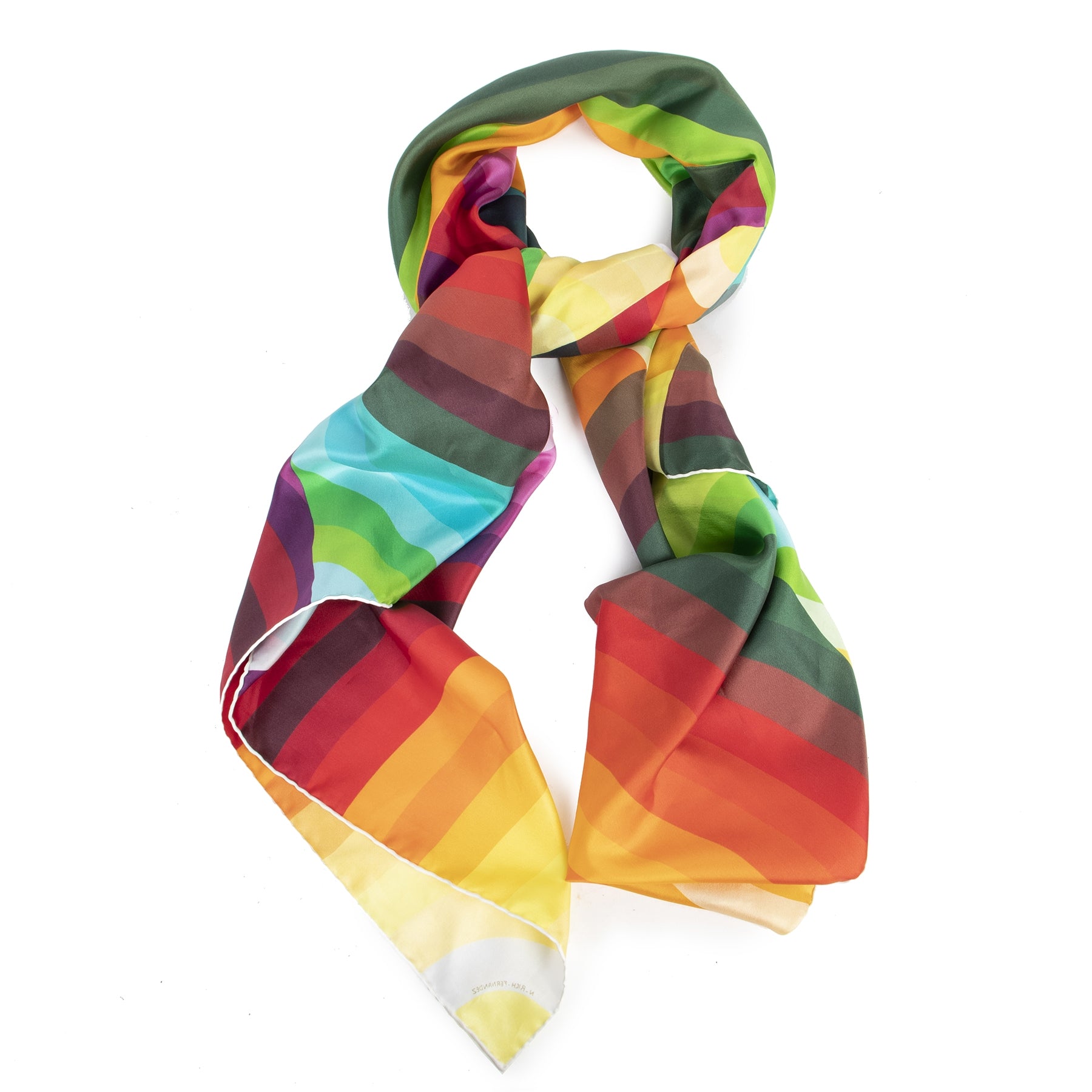 Authentic second-hand vintage Hermes 'Marcelina' Twill Printed N. Rich-Fernandez Silk Scarf buy online webshop LabelLOV