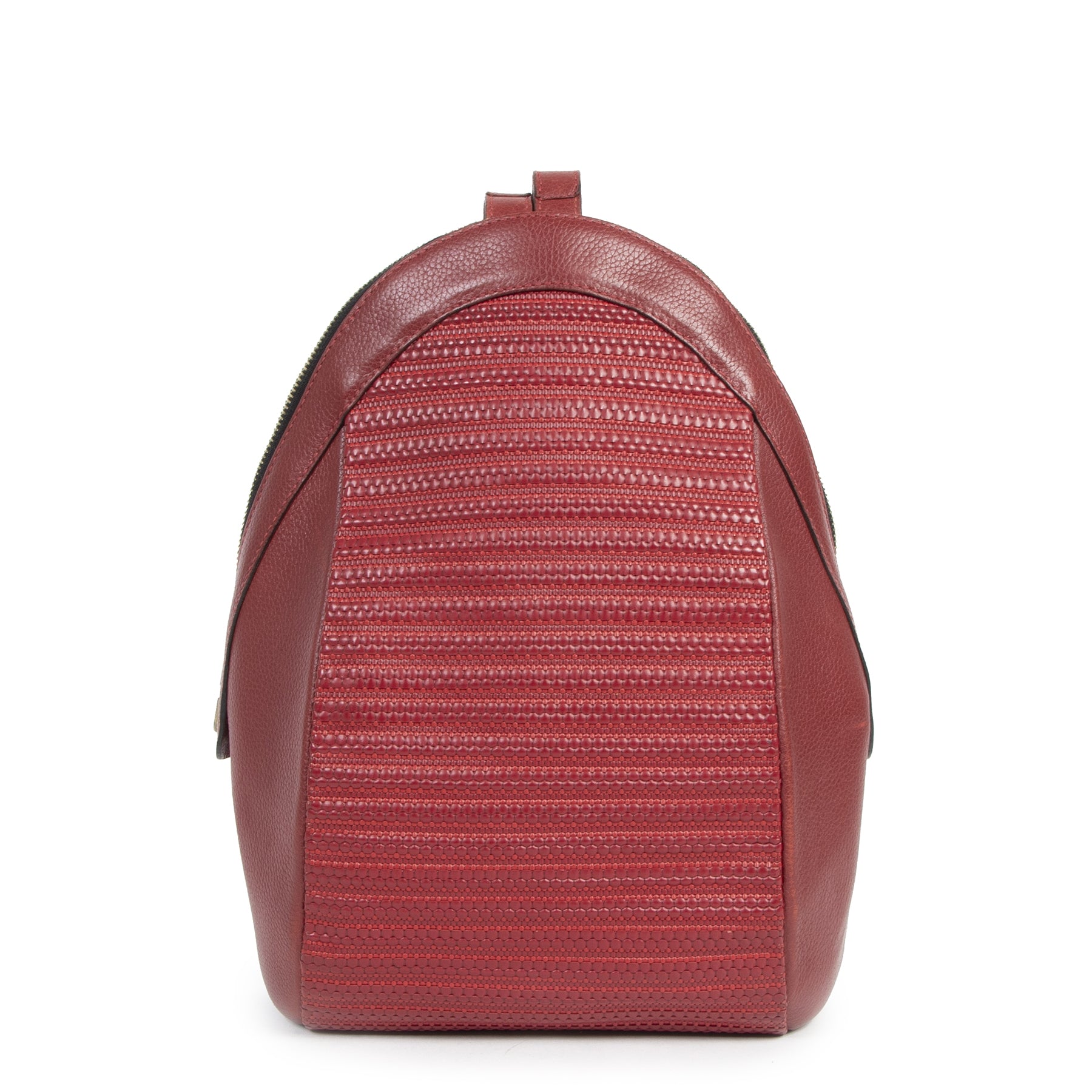 Delvaux Red Azov Backpack secondhand at the right price safe and secure online at LabelLOV Antwerp Belgium