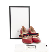 Authentic secondhand Gucci Red Sylvie Pumps - Size 36 designer shoes high heels luxury vintage webshop fashion worldwide shipping safe secure online shopping