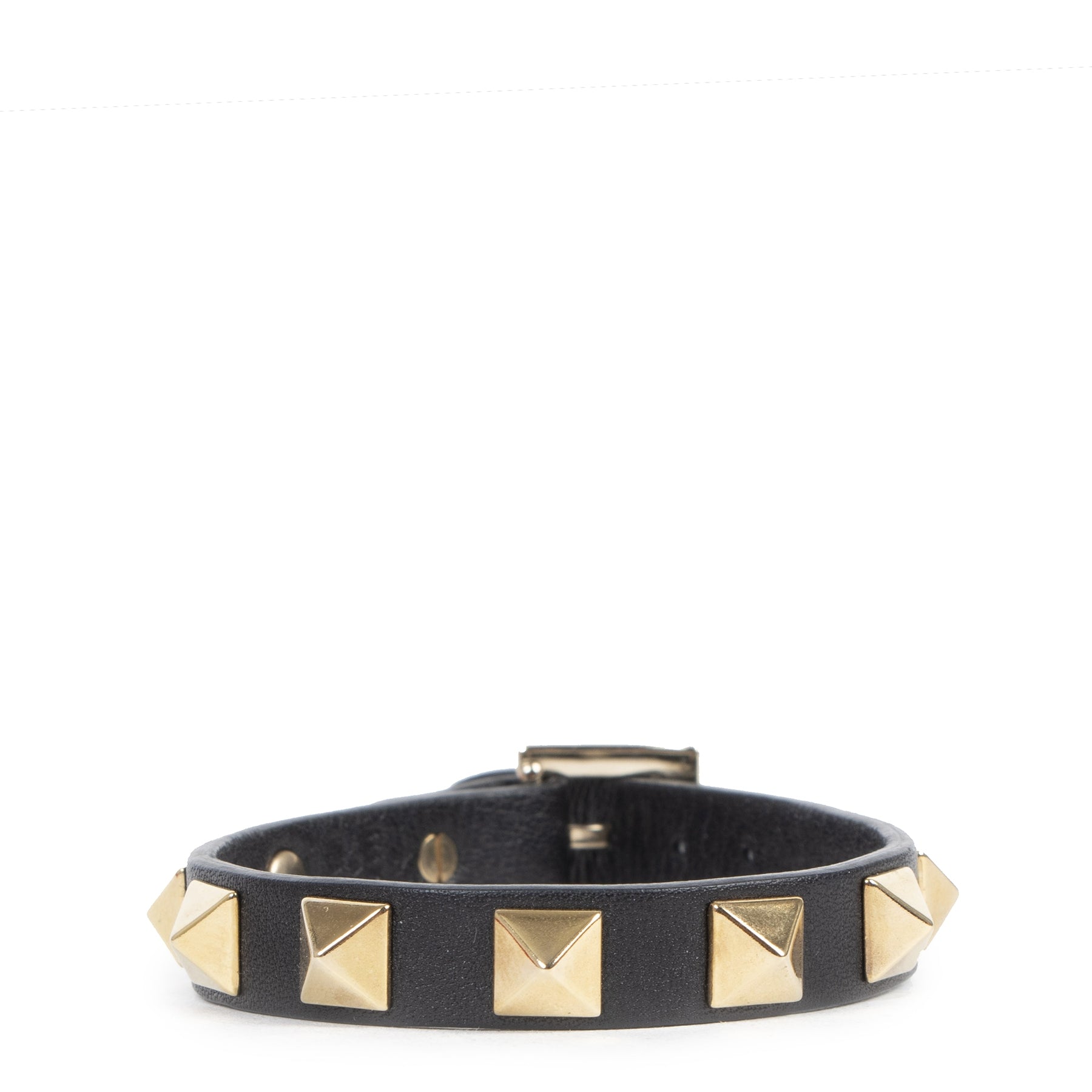 Valentino Black Rockstud Bracelet secondhand at the right price online safe and secure at LabelLOV luxury brand webshop Antwerp Belgium