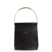 Authentic second-hand vintage Cartier Trinity Black Leather Top Handle Bag buy online webshop LabelLOV