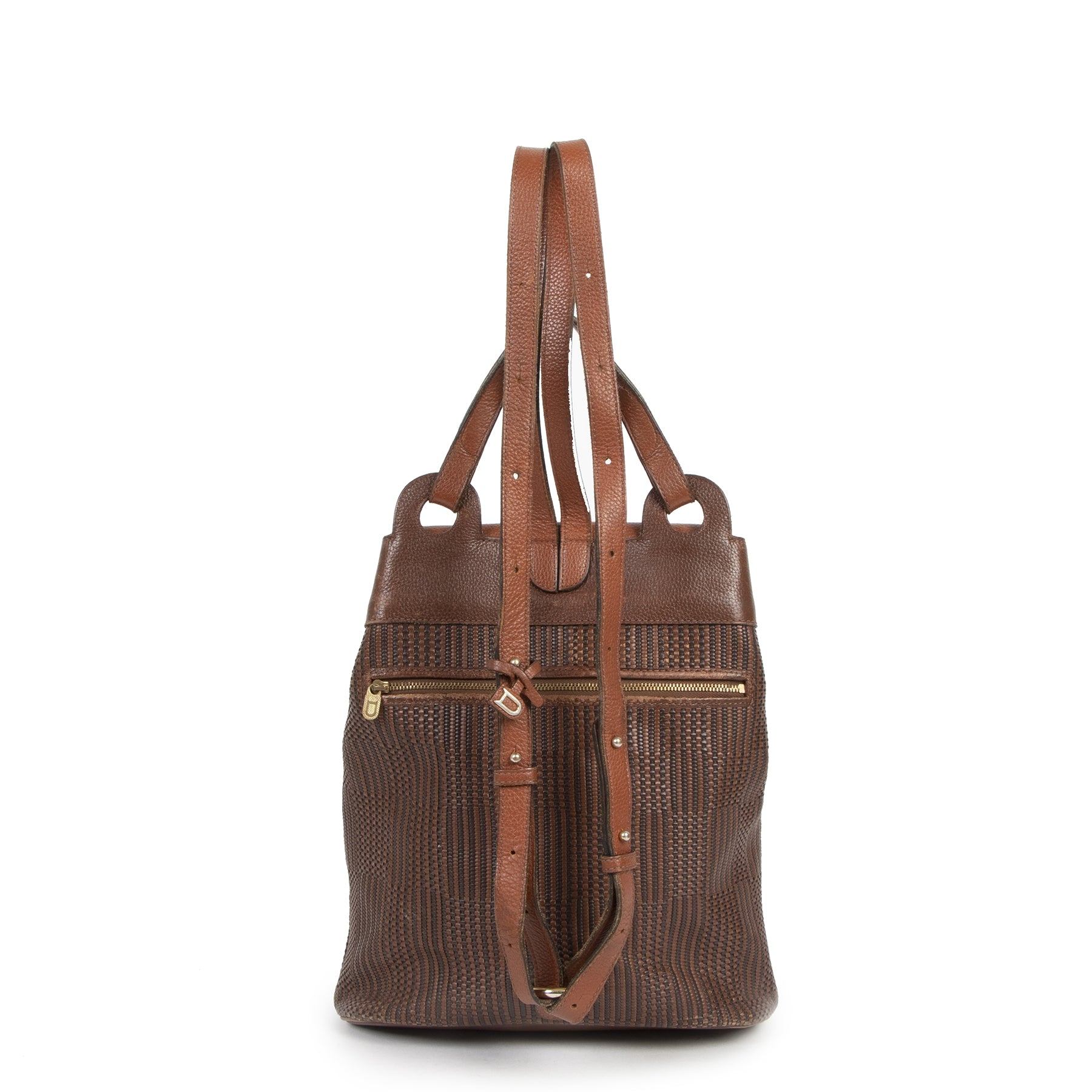 Delvaux Brown Toile De Cuire Backpack for the best price at Labellov