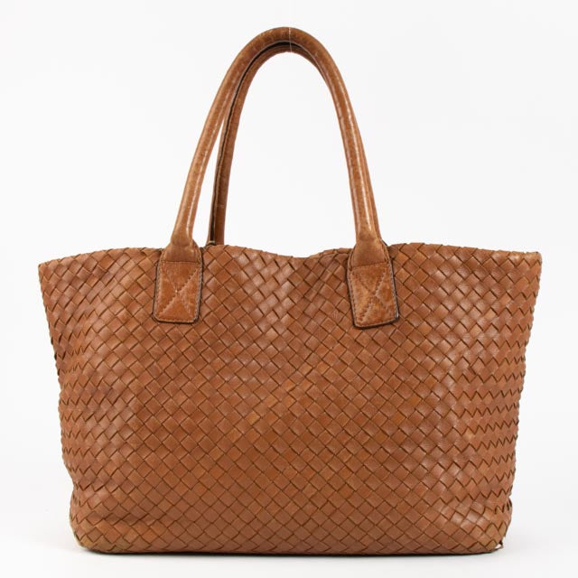 Bottega Veneta Camel Intrecciato Medium Cabat Bag