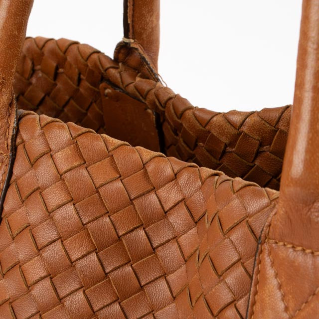 Bottega Veneta Camel Intrecciato Medium Cabat Bag