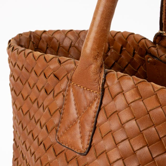Bottega Veneta Camel Intrecciato Medium Cabat Bag