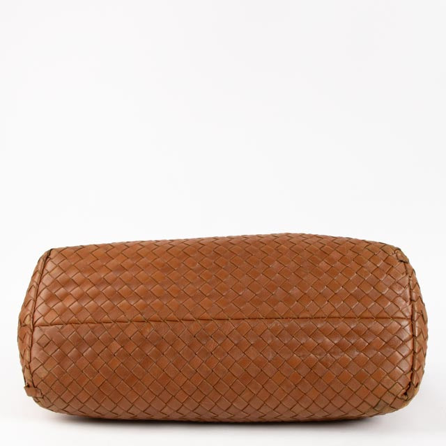 Bottega Veneta Camel Intrecciato Medium Cabat Bag