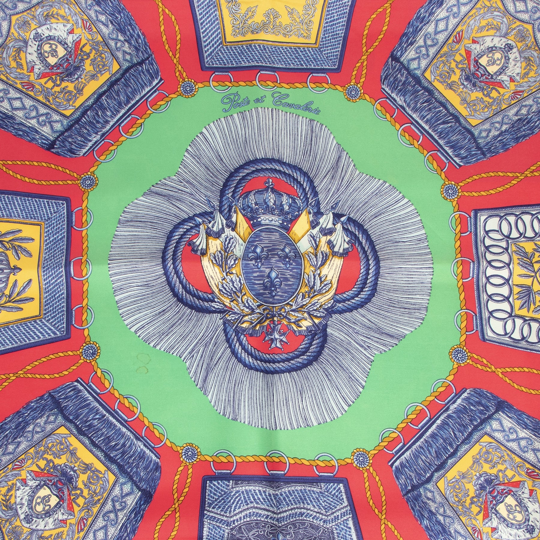 Authentieke tweedehands vintage Hermès Carré Poste Et Cavalerie Scarf koop online webshop LabelLOV