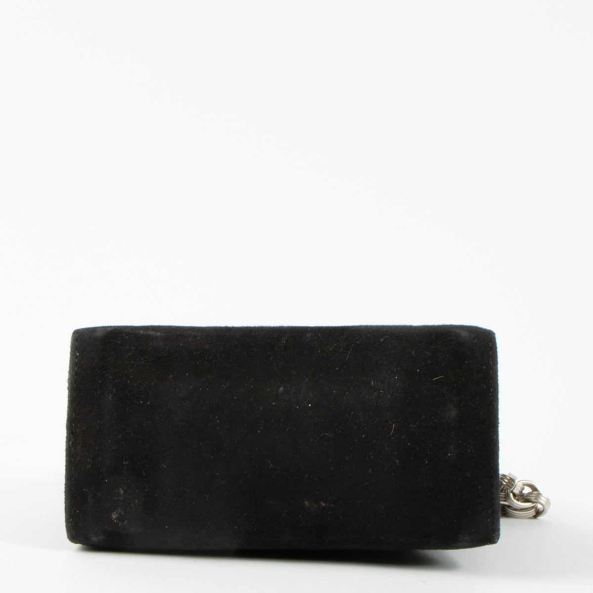 Shop the 100% authentic Bottega Veneta Vintage Black Suede Chain Clutch second hand on Labellov.com!