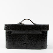 Shop the 100% authentic Delvaux Black Vintage Shiny Crocodile Beauty Case second hand on Labellov.com