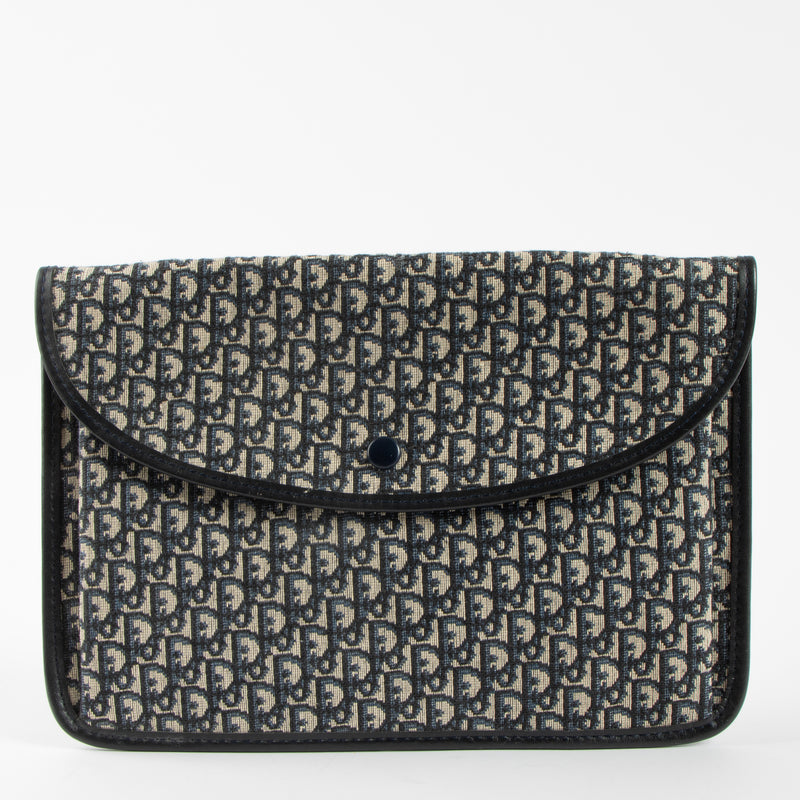 Christian Dior Vintage Blue Oblique Pouch