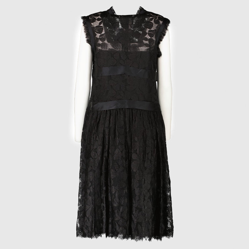 Chanel 05A Black Lace Dress - Size FR42