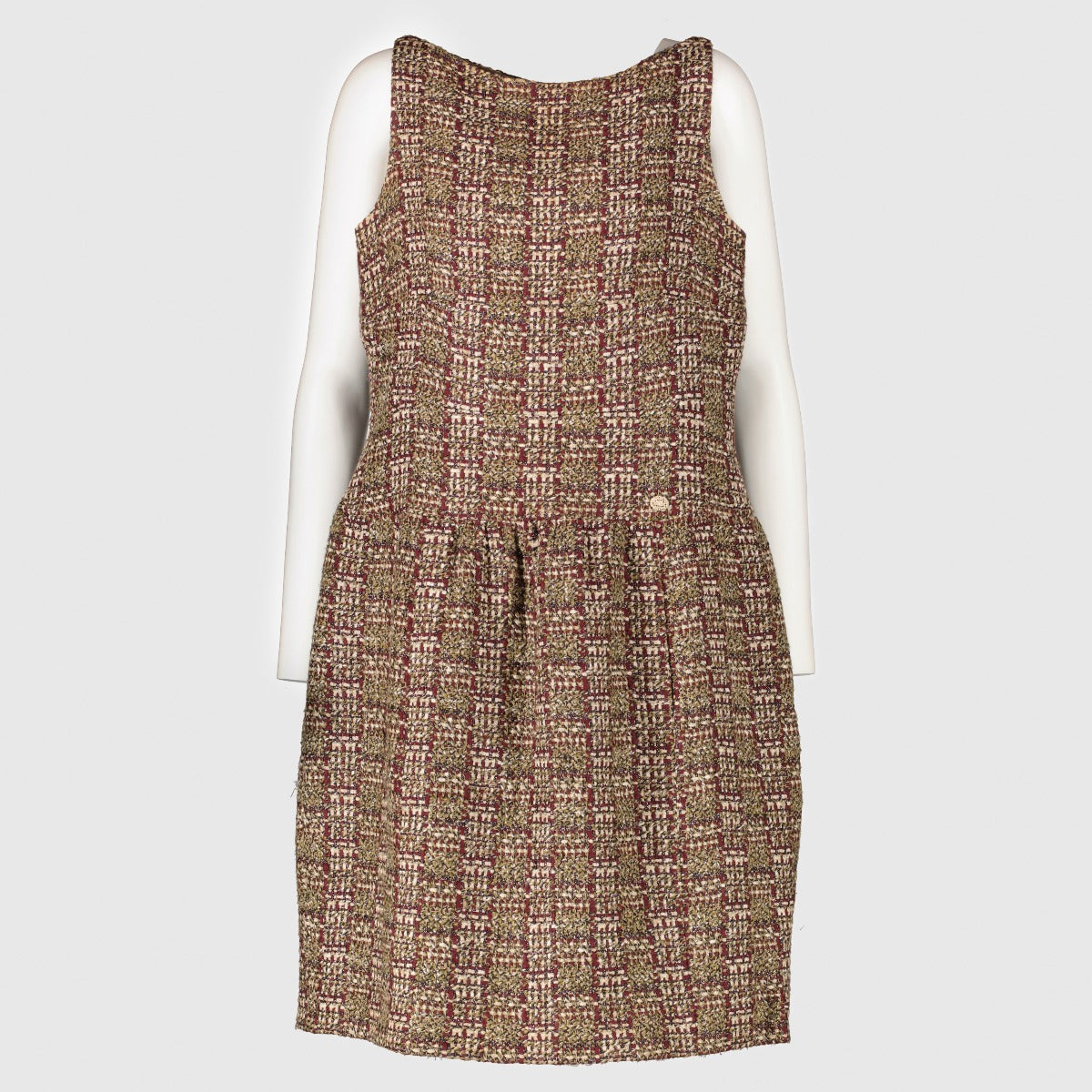 Robe en tweed marron Chanel 12A - Taille 38