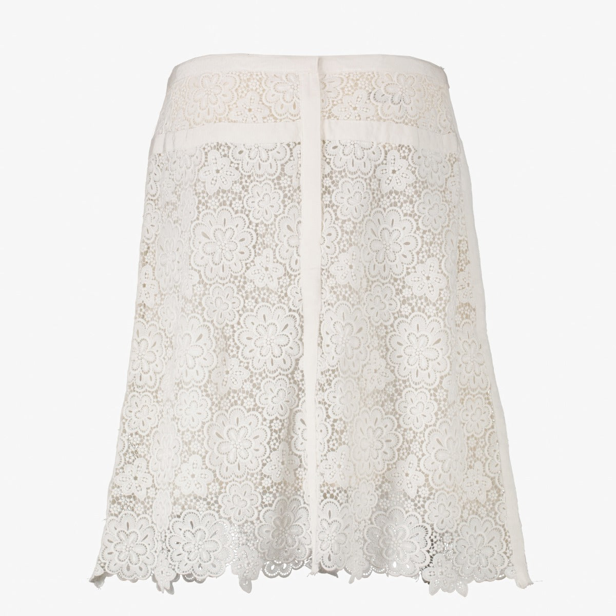 Jupe en dentelle blanche Chanel 04P - Taille 46
