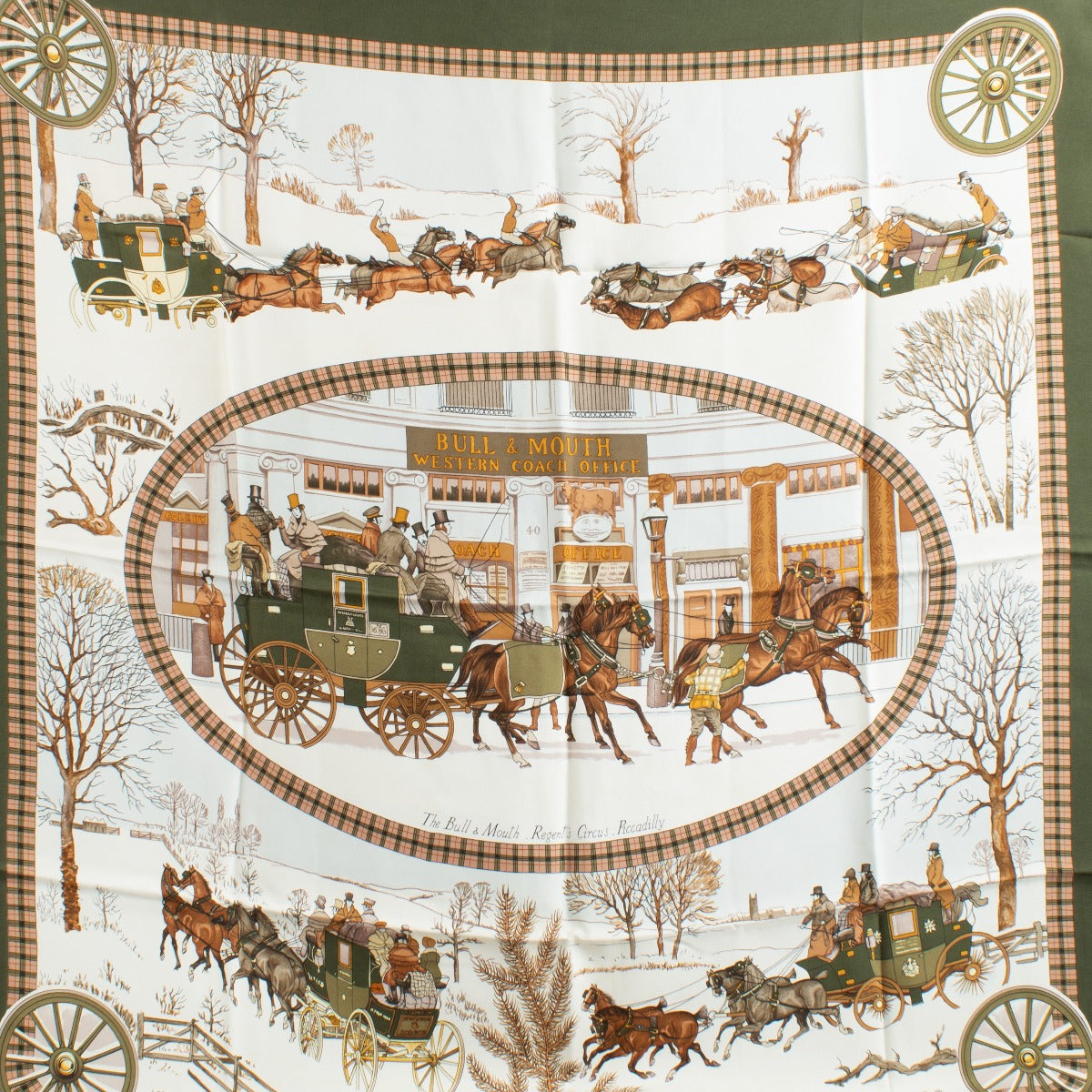 Authentic second-hand Hermès The Bull & Mouth Regents Circus Piccadilly Carré 90 Scarf on labellov.com