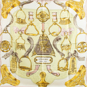 Authentic second-hand Hermès Green Etriers Carré 90 Silk Scarf on labellov.com