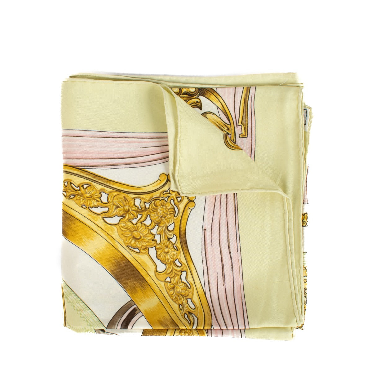 Authentic second-hand Hermès Green Etriers Carré 90 Silk Scarf on labellov.com