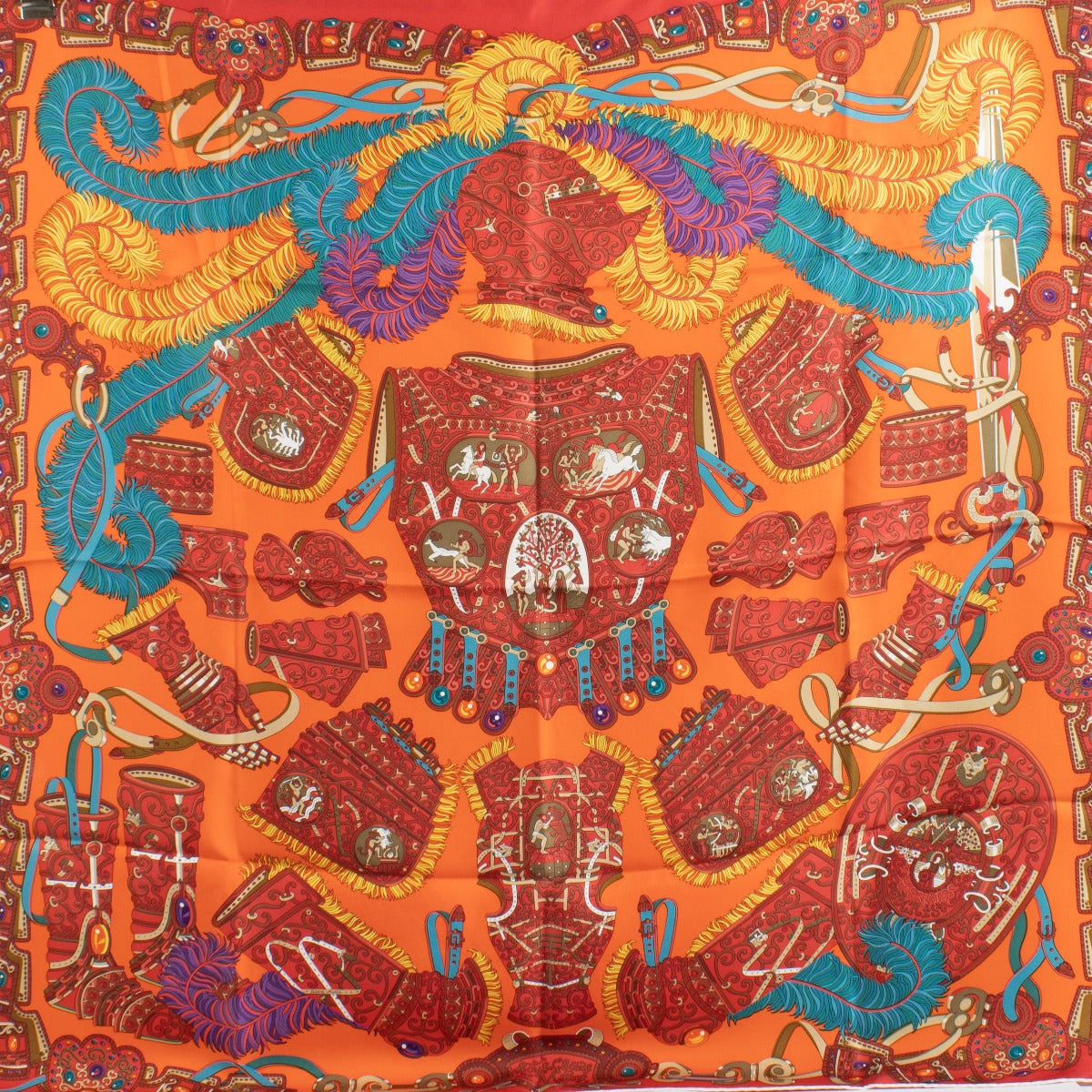 Authentic second-hand Hermès Sous L'egide De Mars Carré 90 Silk Scarf on labellov.com