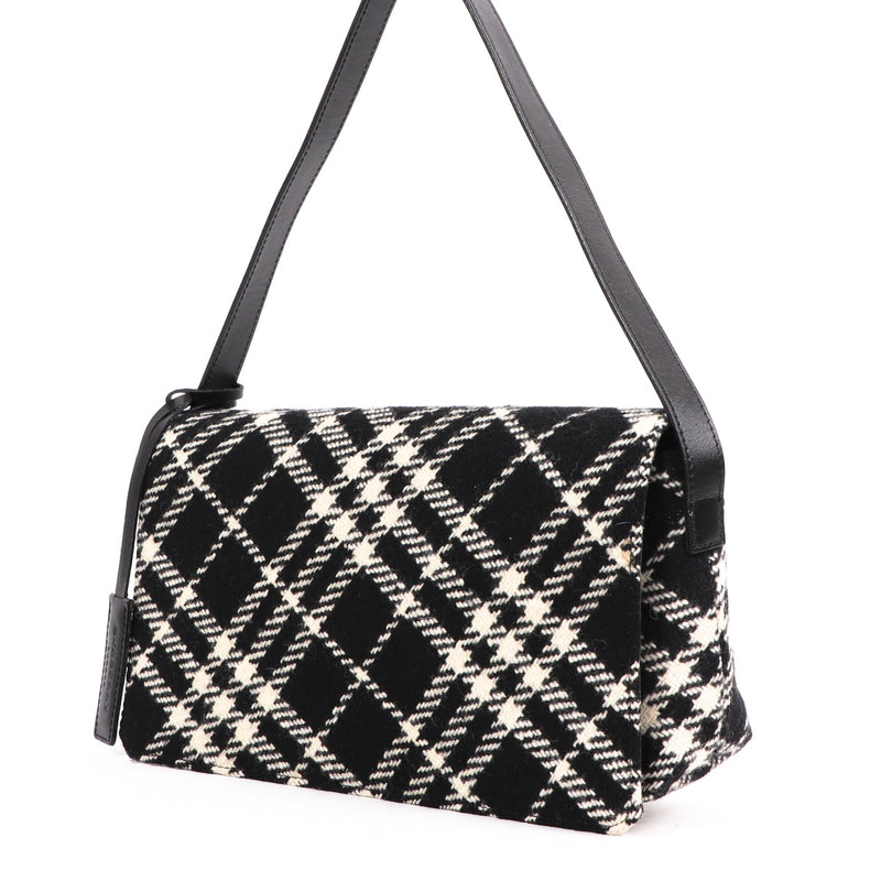 Burberry London Check Wool Shoulder Bag