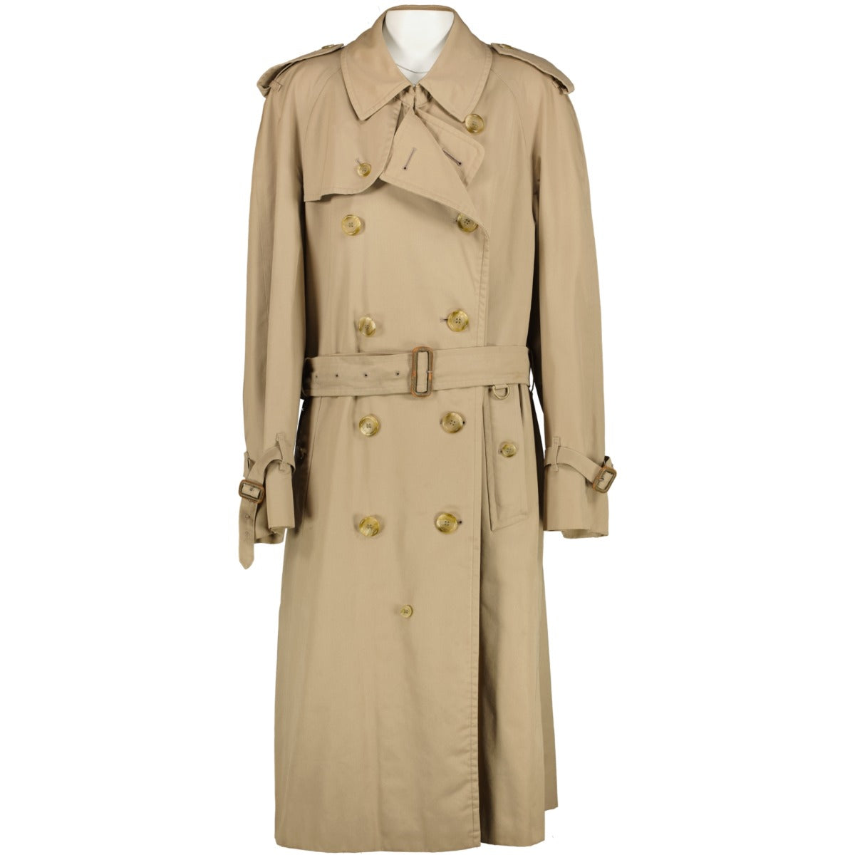 Burberry Beige Vintage Long Trench Coat