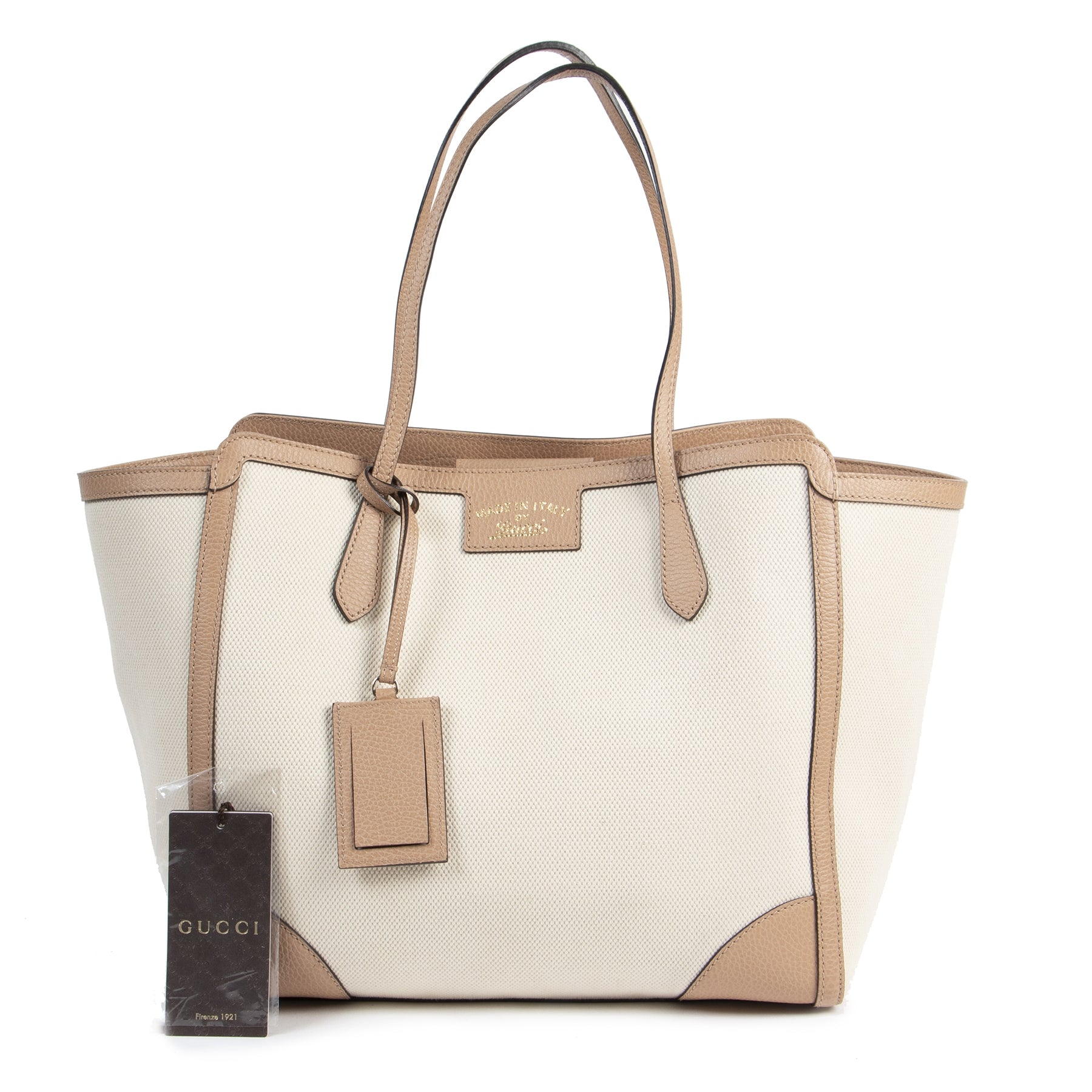 Authentic secondhand Gucci Swing Two Tone Tote Bag designer bags fashion luxury vintage webshop safe secure online shopping designer high end brands
