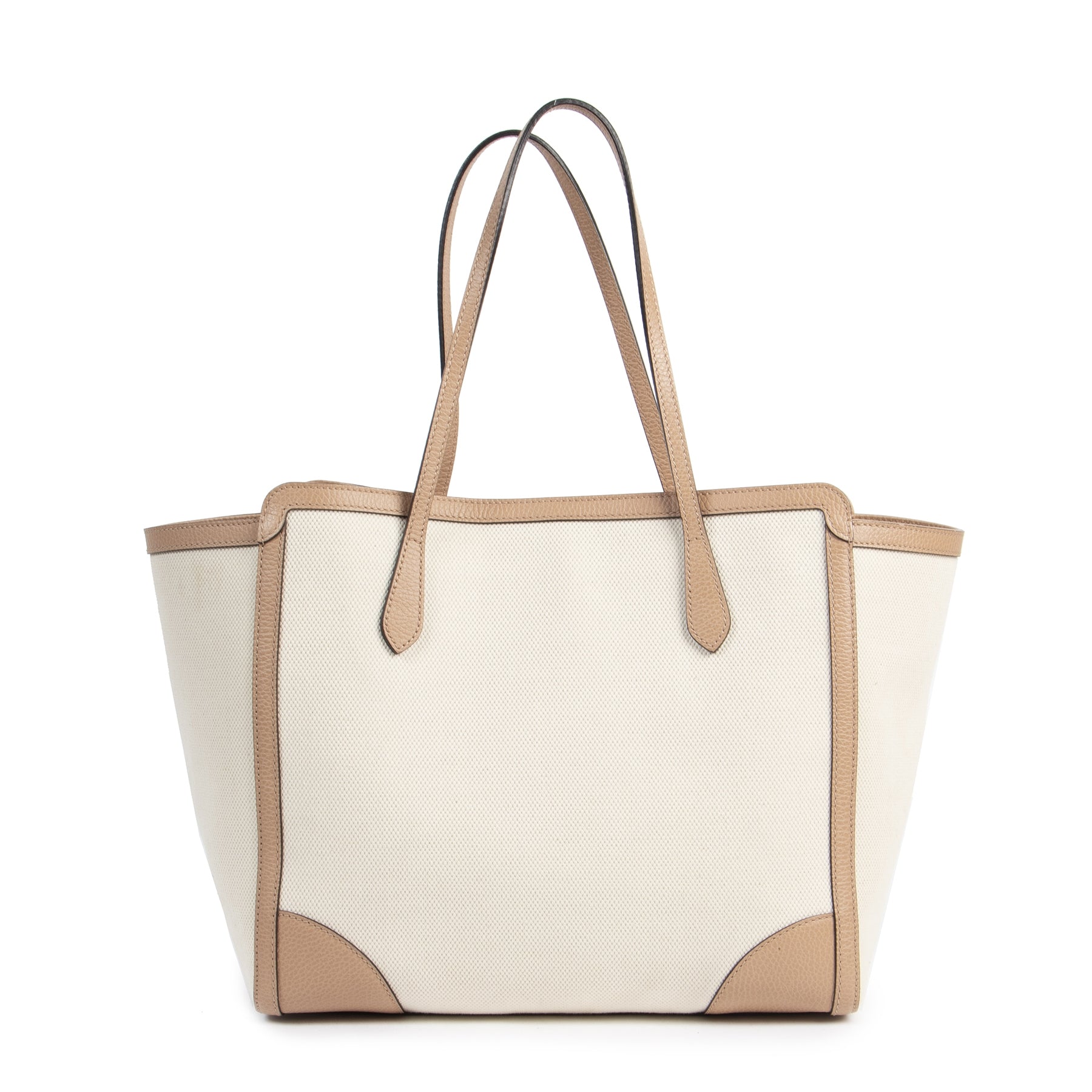 Authentieke Tweedehands Gucci Swing Two Tone Tote Bag juiste prijs veilig online shoppen luxe merken webshop winkelen Antwerpen België mode fashion