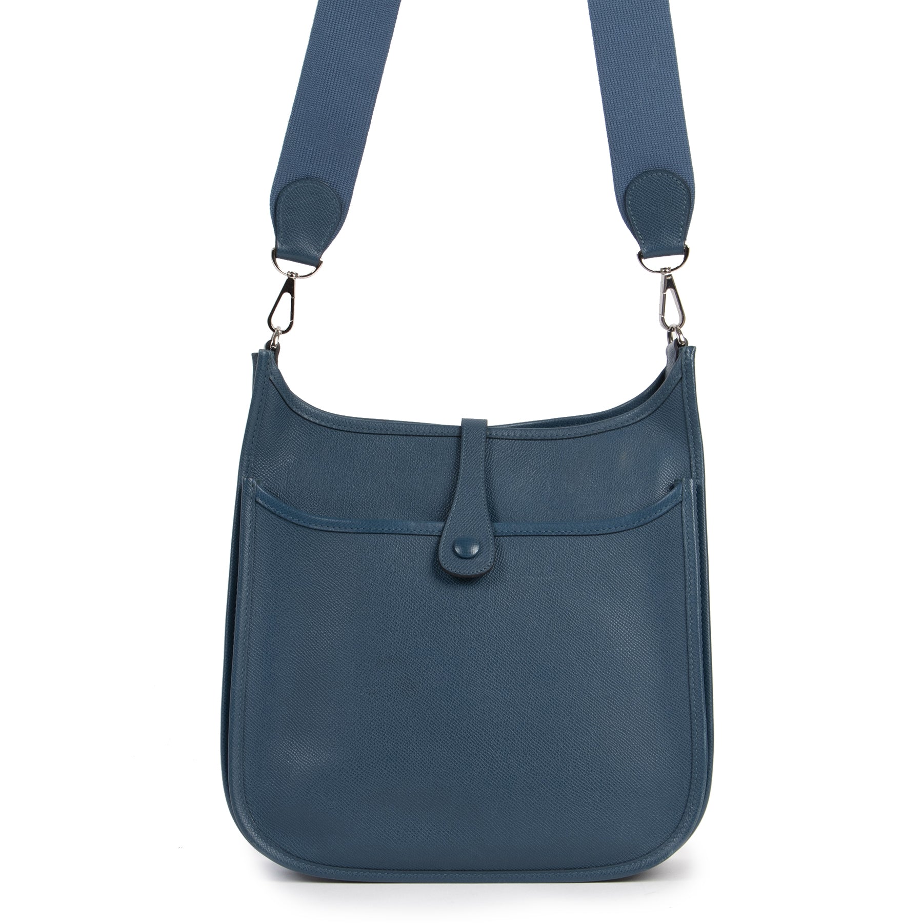 Authentique seconde-main vintage Hermes Blue De Galice Evelyne Epsom achète en ligne webshop LabelLOV