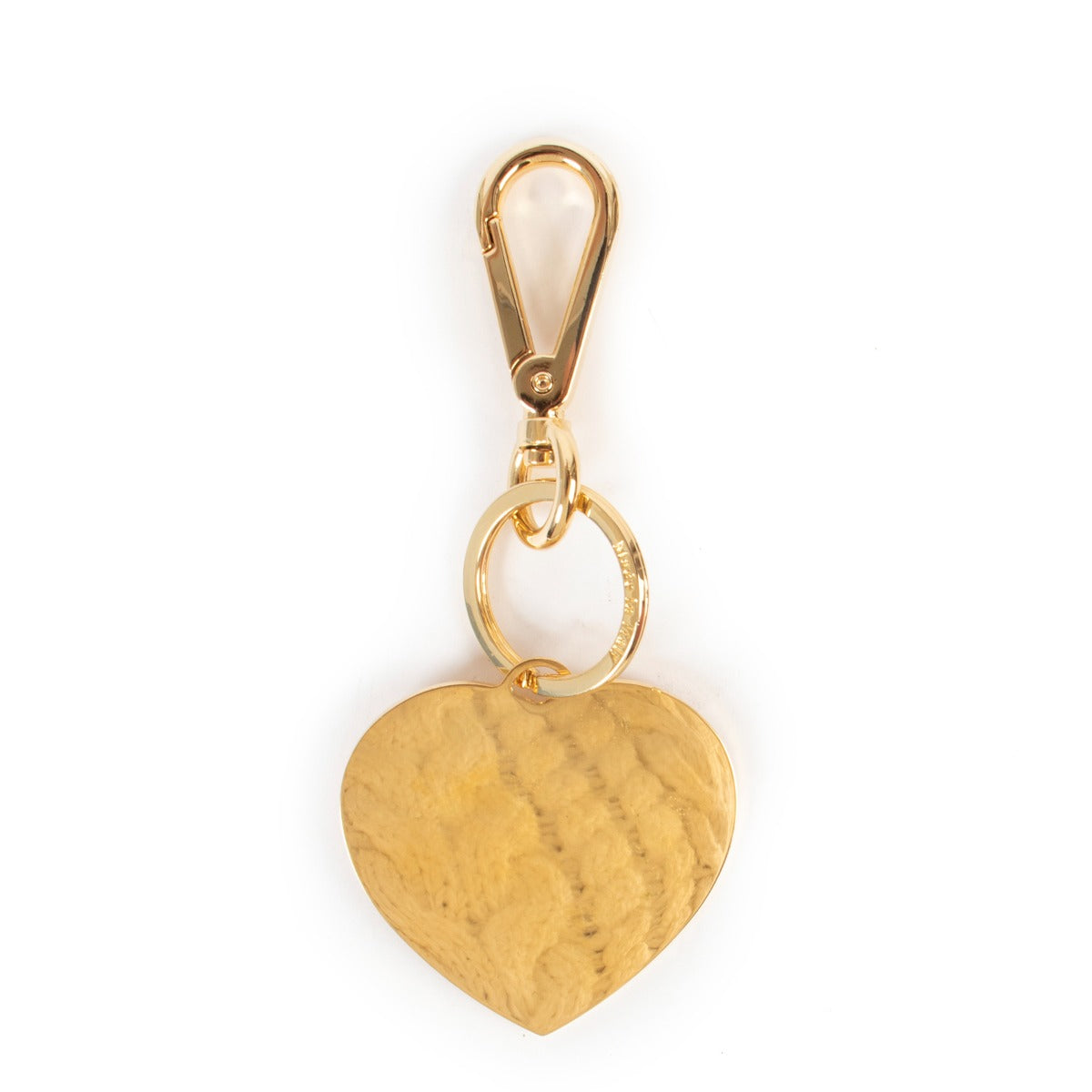Buy second hand high-end designer fashion Moschino Gold Heart Keychain Bag Charm at Labellov.