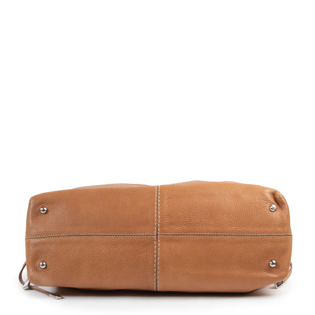 Veilig online kopen tweedehands Tod's handtas in bruin camel leder.
