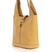 Authentic second-hand vintage Delvaux ochre Liaison Shoulder Bag buy online webshop LabelLOV