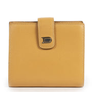 Authentique seconde-main vintage Delvaux Ochre Leather Wallet achète en ligne webshop LabelLOV