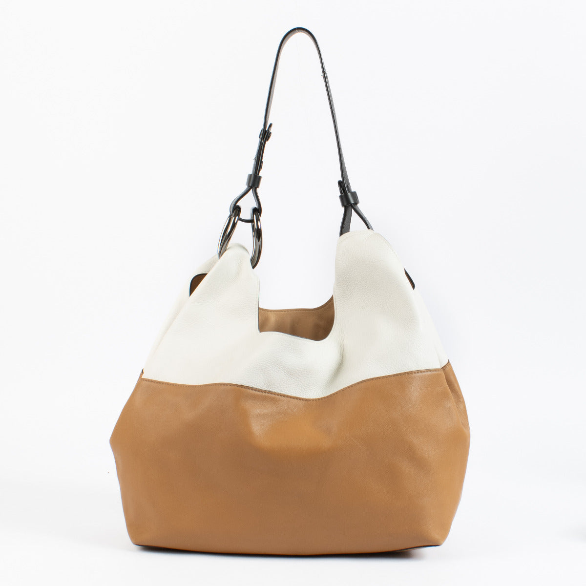 Delvaux Camel en Crème Givry With Me Schoudertas