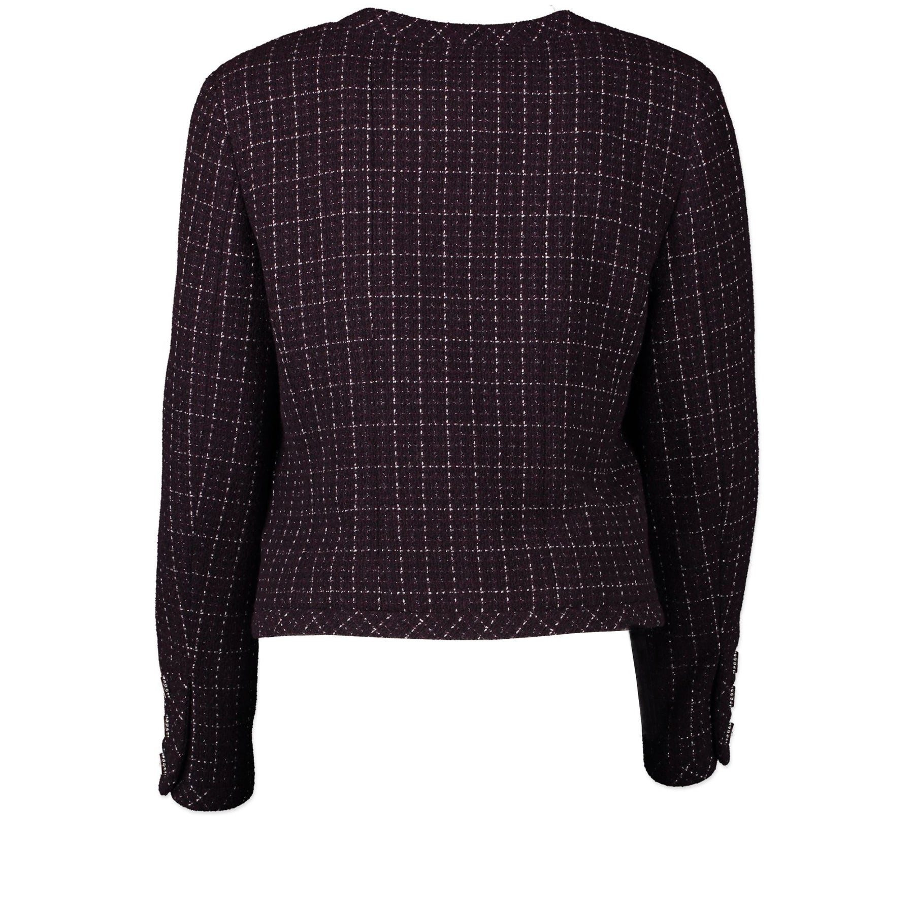Chanel Purple Tweed Jacket - Size 40