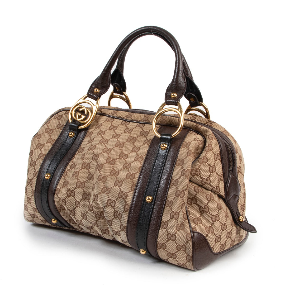 Achetez en ligne second main ce sac Gucci brune monogram chez Labellov.com.