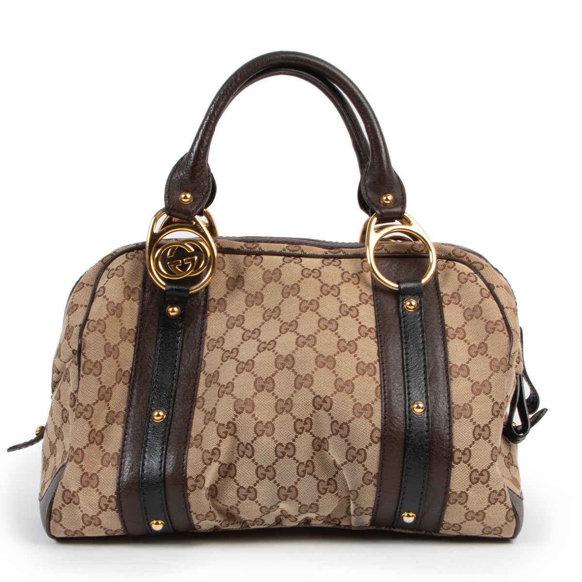 Achetez en ligne second main ce sac Gucci brune monogram chez Labellov.com.