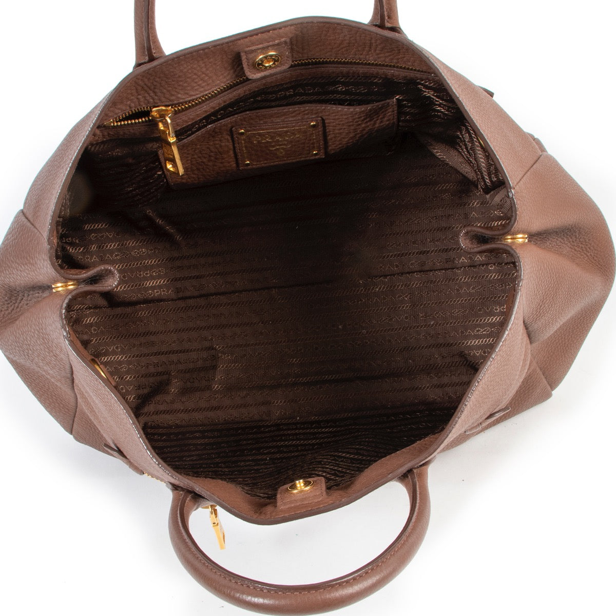 Shop safe online authentic Prada Brown Shoulder Bag at the right price