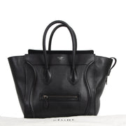 Authentieke tweedehands vintage Céline Mini Black Luggage Tote koop online webshop LabelLOV