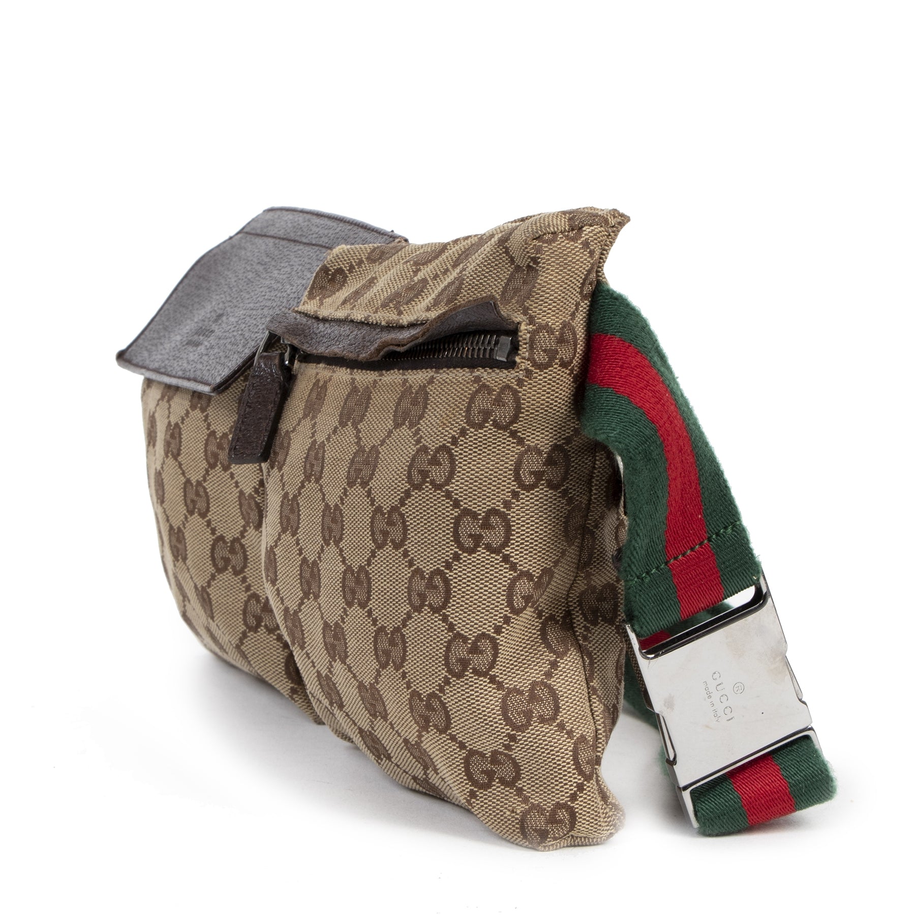 Authentic secondhand Gucci Monogram Canvas Belt Bag designer bags luxury vintage webshop fashion safe secure online shopping