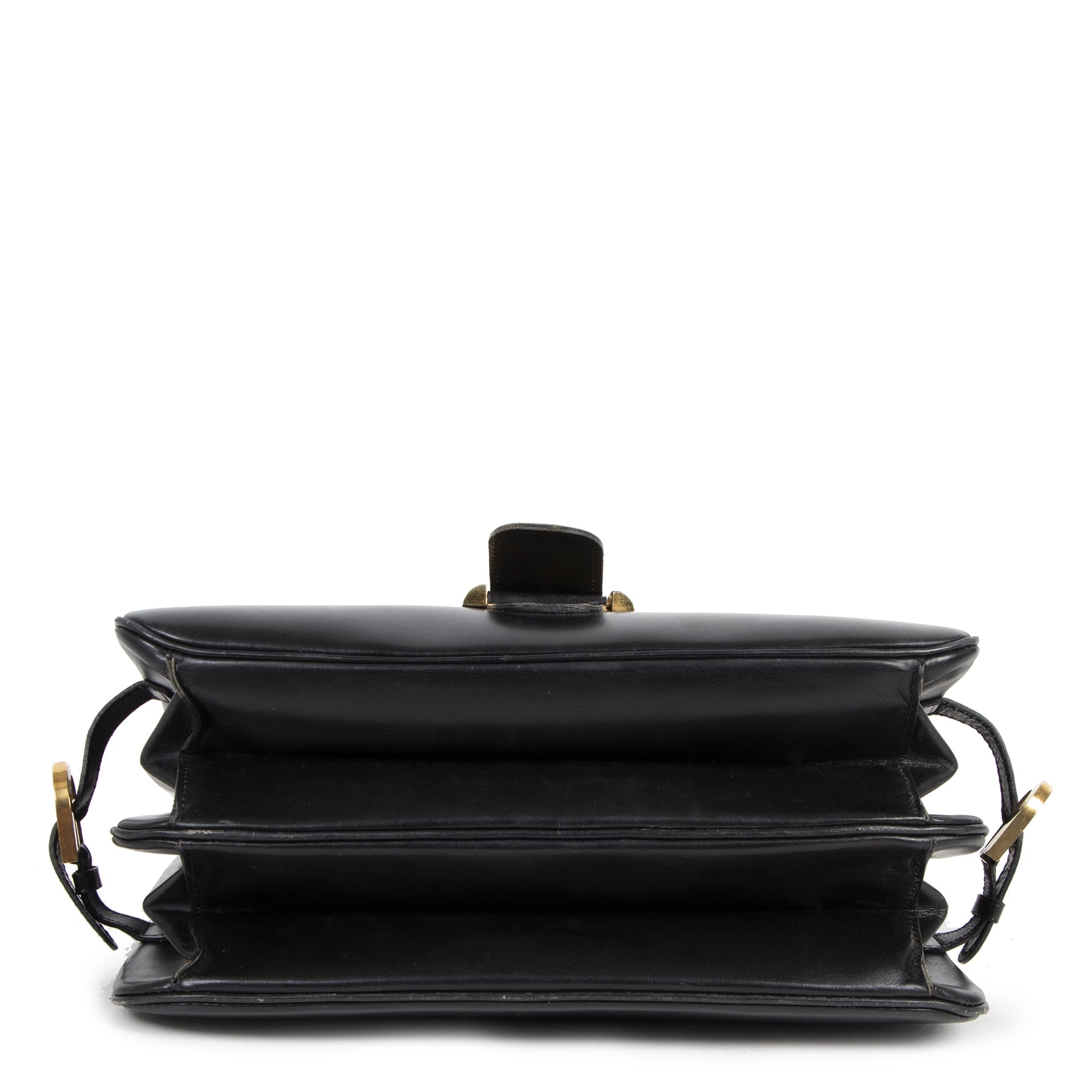 Authentic second-hand vintage Delvaux Black Brillant Rouilly buy online webshop LabelLOV