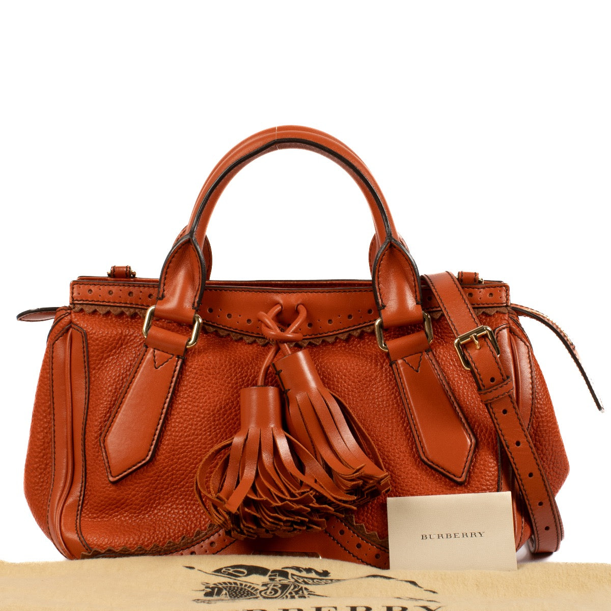 shop 100% authentic second hand Burberry Prorsum Orange Leather Bag on Labellov.com
