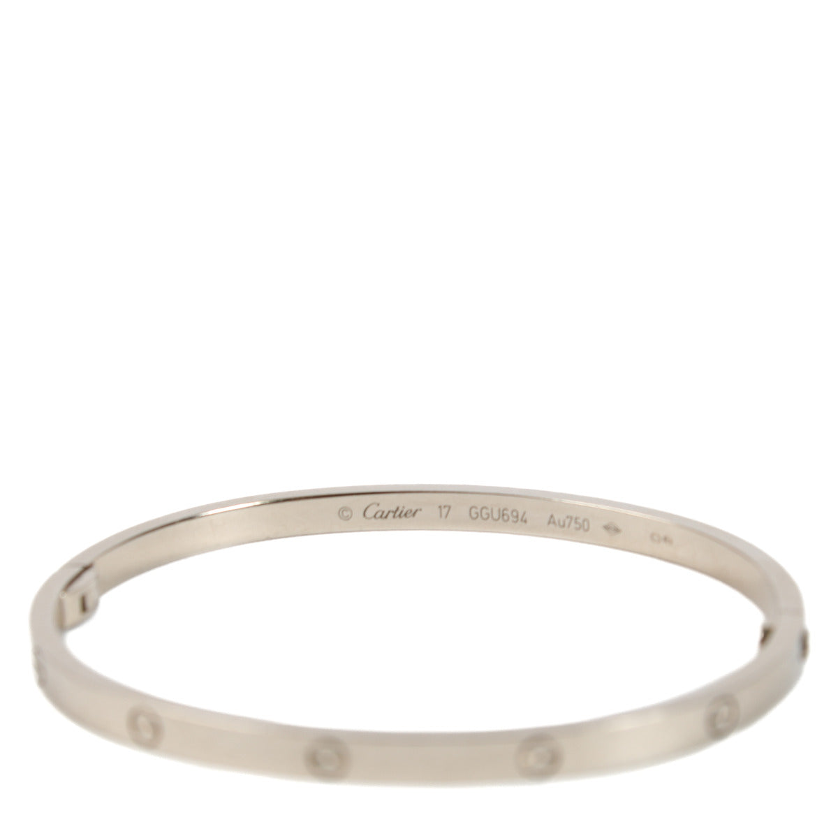 Cartier White Gold LOVE Small Bracelet - size 17