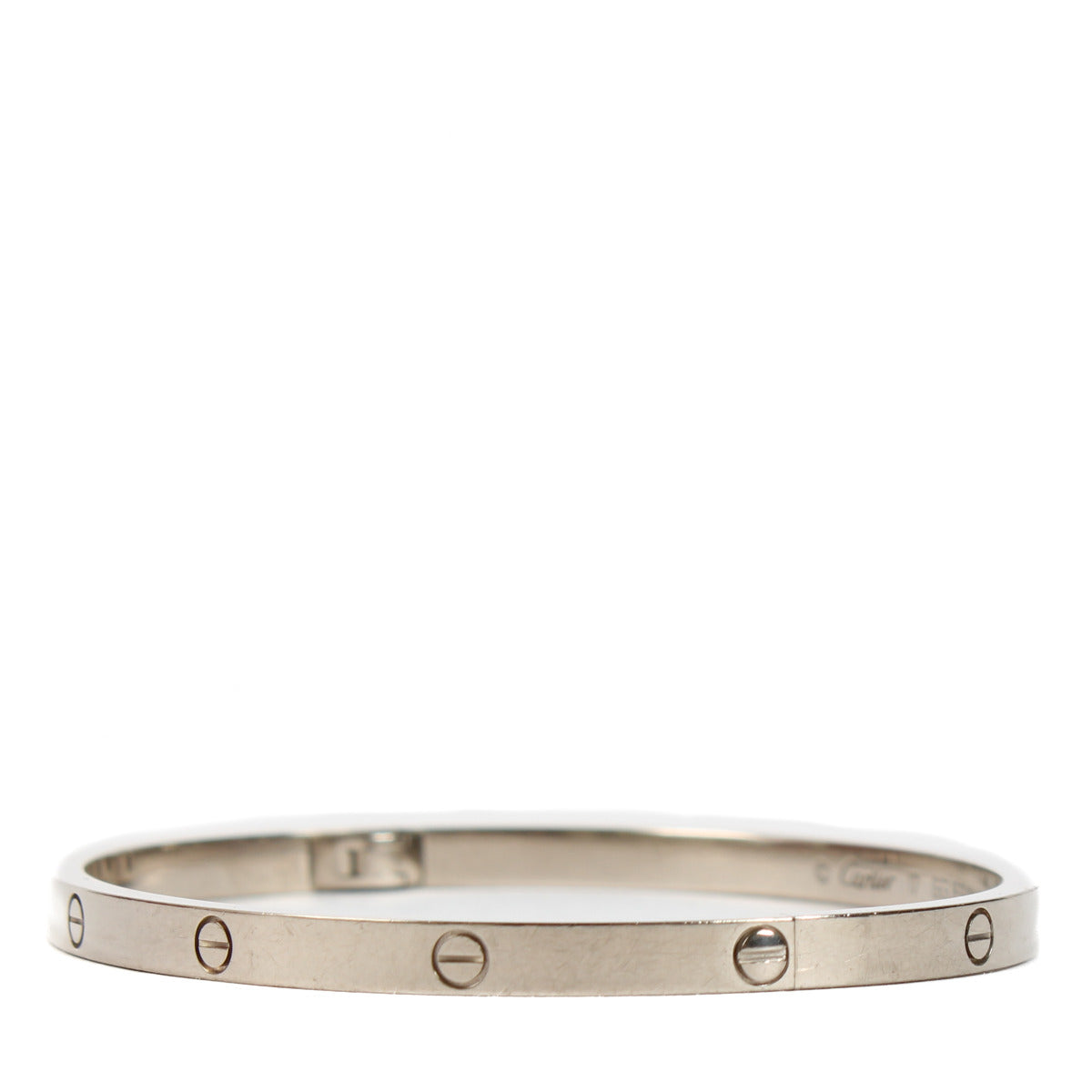 Cartier White Gold LOVE Small Bracelet - size 17