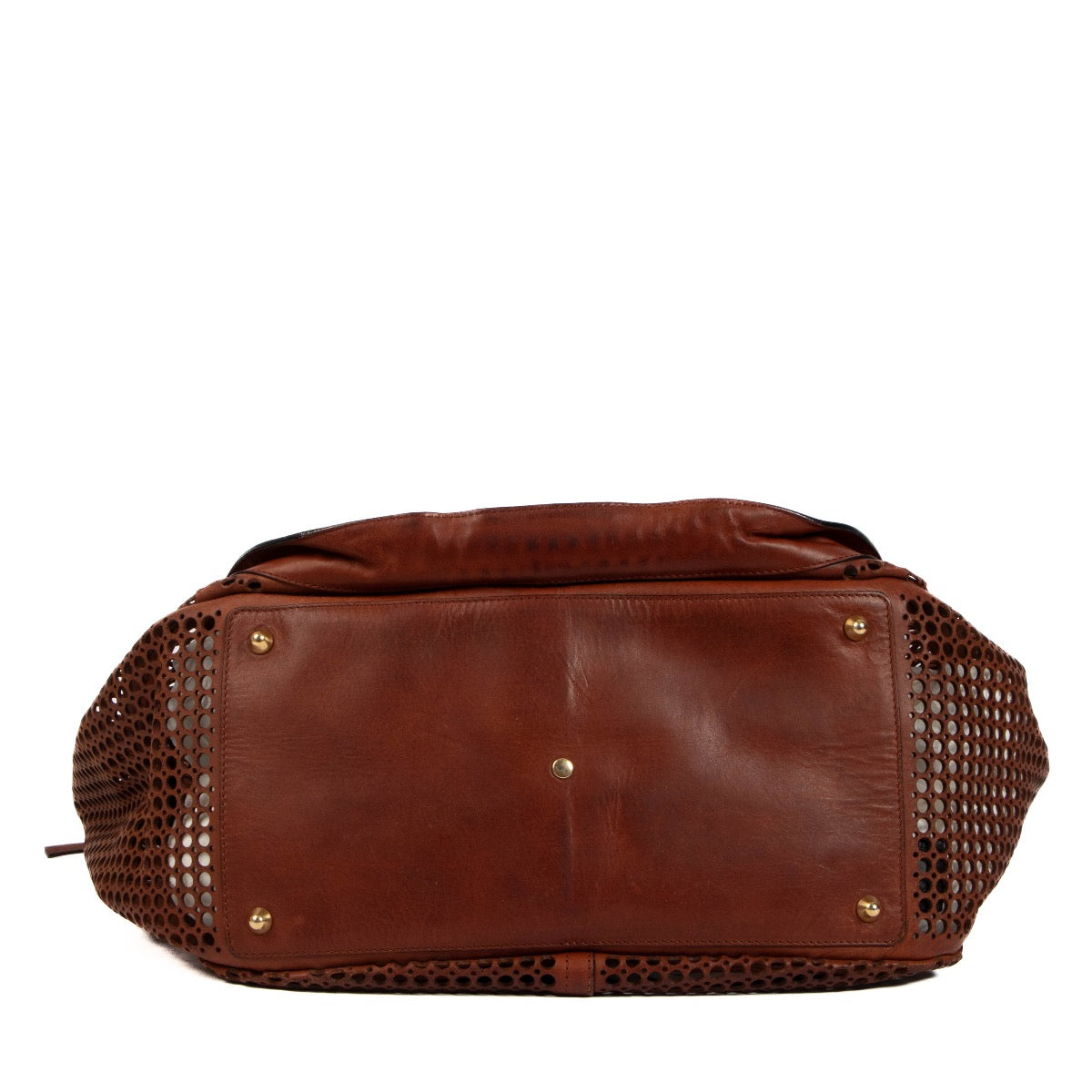 shop 100% authentic second hand Chloé Brown Perforated Large Hobo Bag on Labellov.com