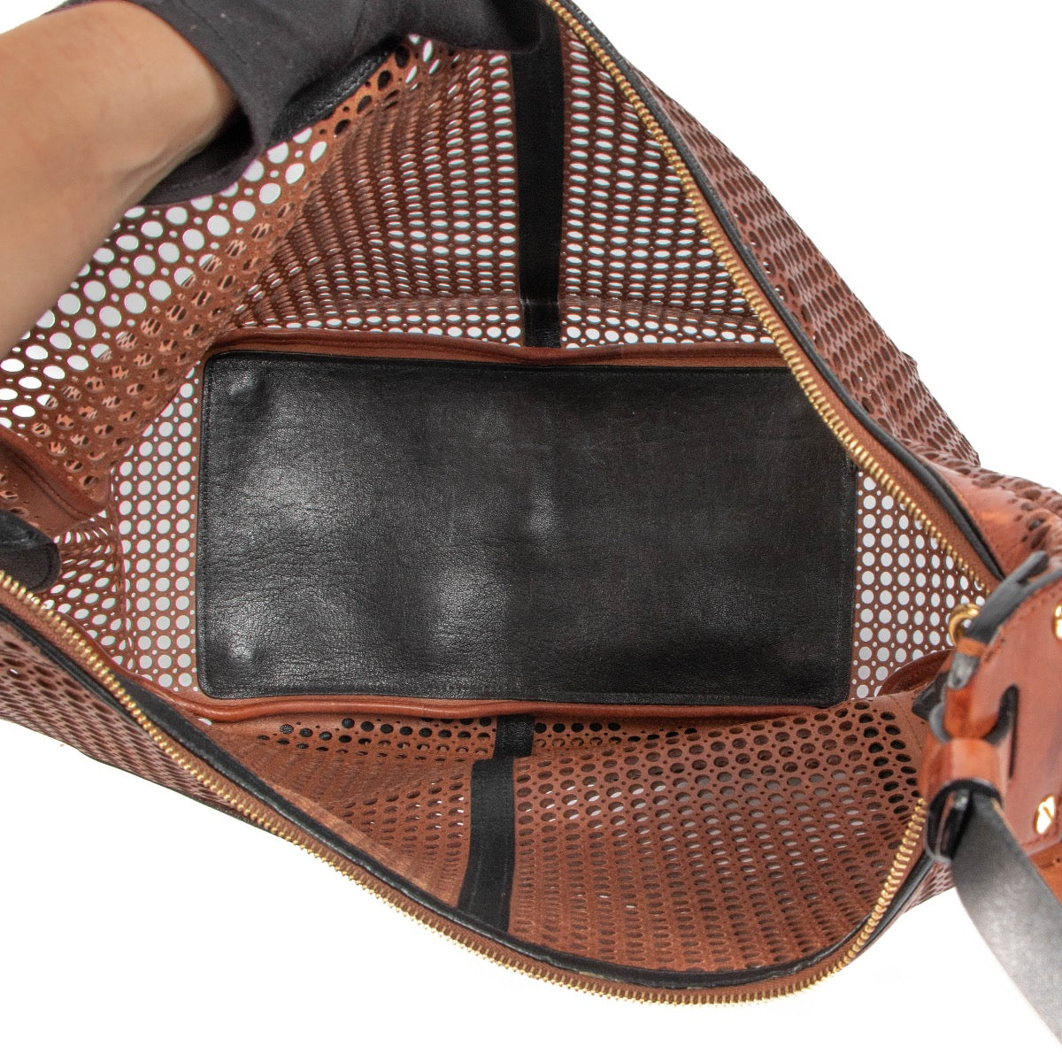 shop 100% authentic second hand Chloé Brown Perforated Large Hobo Bag on Labellov.com