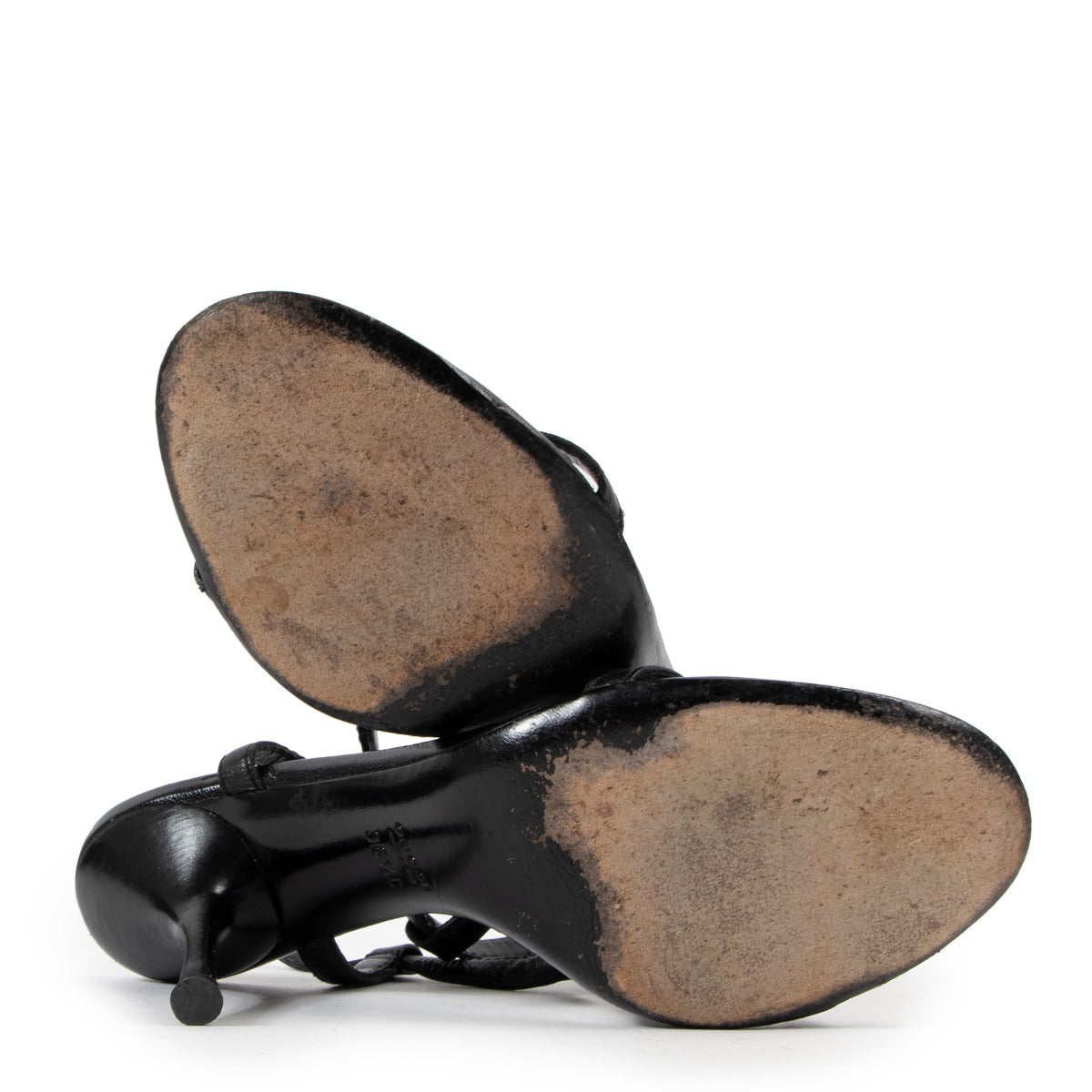 Gucci GG Leather Sandals - Size 38.5