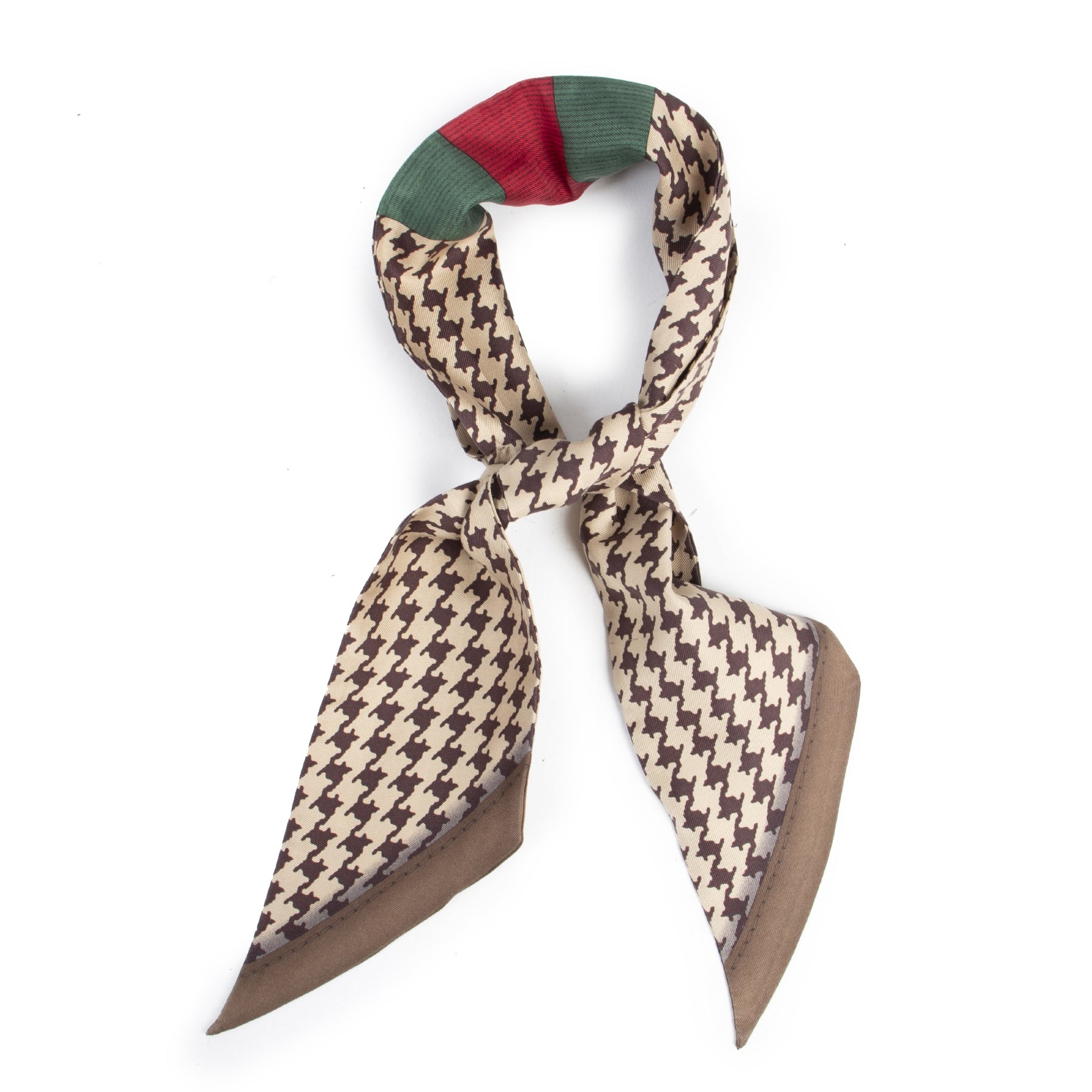 Authentic secondhand Gucci Neck Bow Silk Scarf designer accessories scarves fashion luxury vintage webshop safe secure online shopping designer high end brands