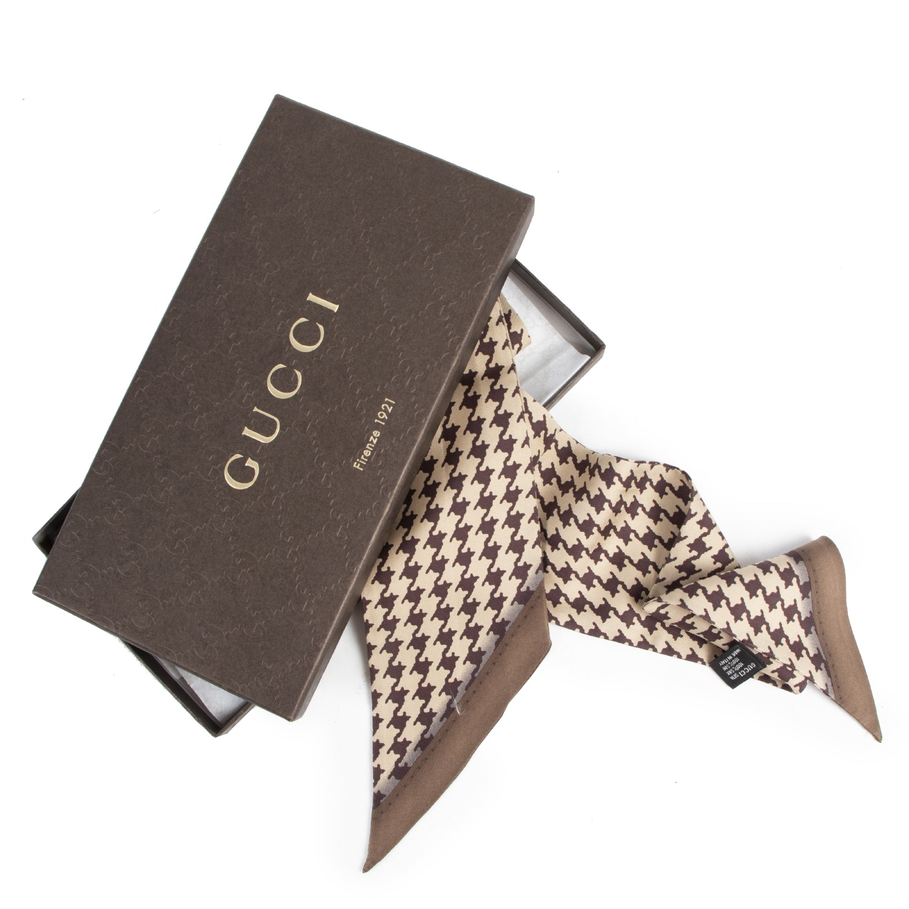 Authentic secondhand Gucci Neck Bow Silk Scarf designer accessories scarves fashion luxury vintage webshop safe secure online shopping designer high end brands