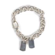 koop online jou tweedehands Gucci Chain-Liink Bracelet Two Dog-tag Charms