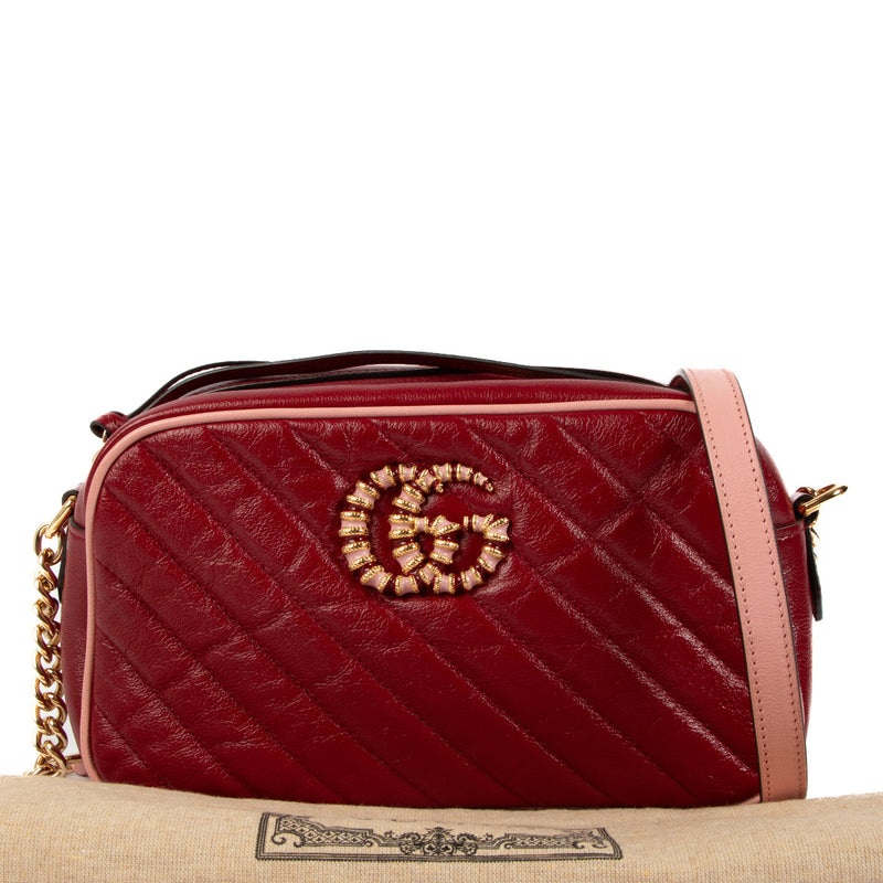Are you looking for an authentic Gucci Pink & Red GG Marmont Shoulder Bag? We buy and sell your preloved and brand new designer bags.