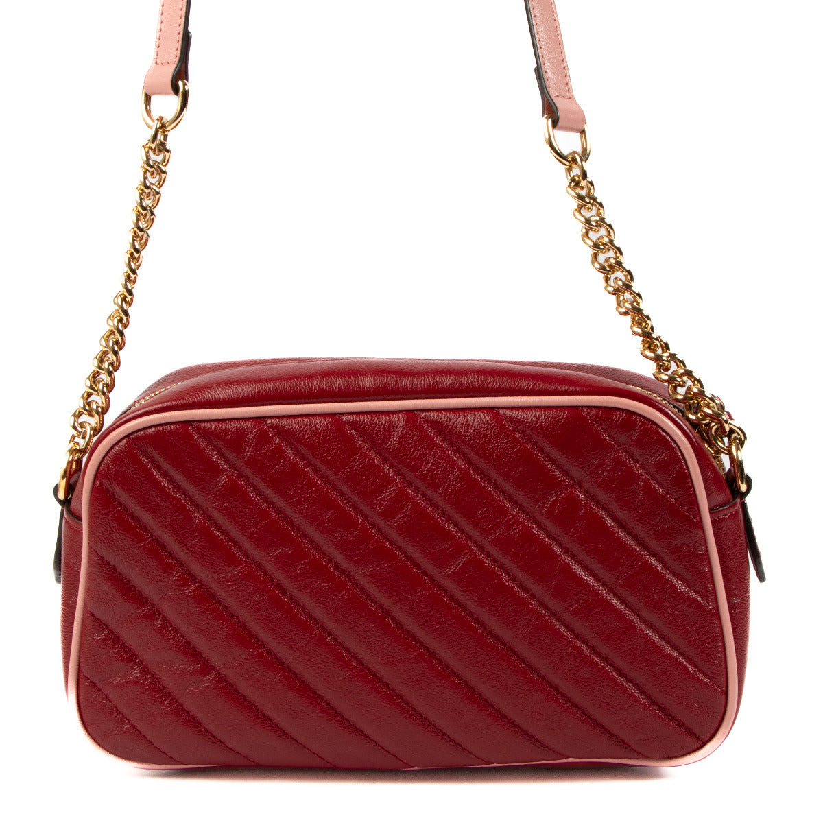 Sac bandoulière Gucci GG Marmont rose et rouge